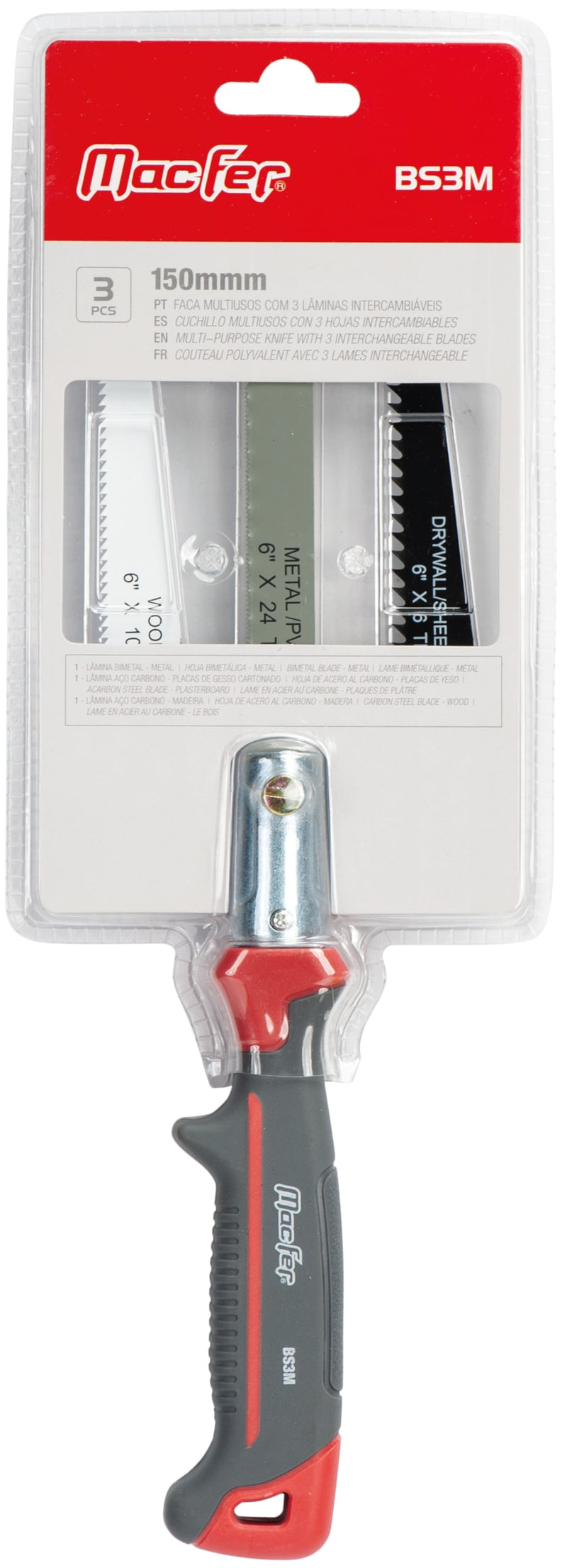 Cuchillo multiusos con 3 hojas intercambiables (BS3M)