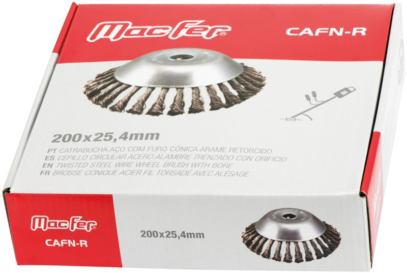 Steel Brush With Conical Hole, Twisted Wire (CAFN-R)