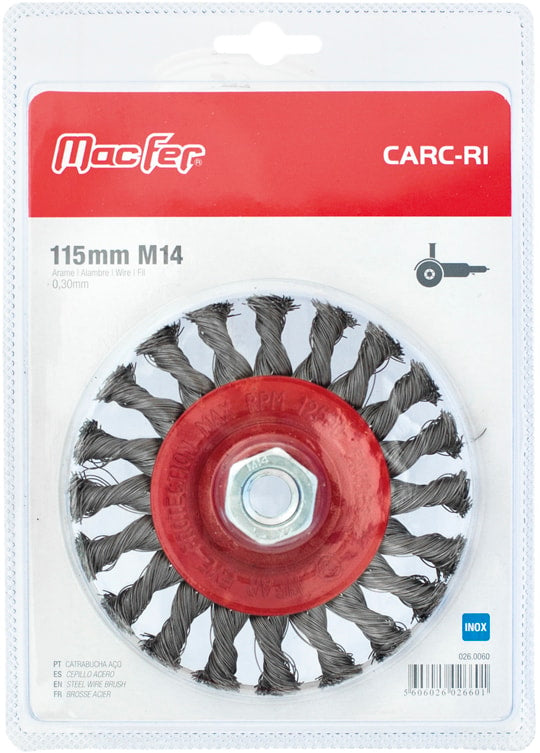 Catrabucha aço com rosca circular arame retorcido inox (CARC-RI-BL)