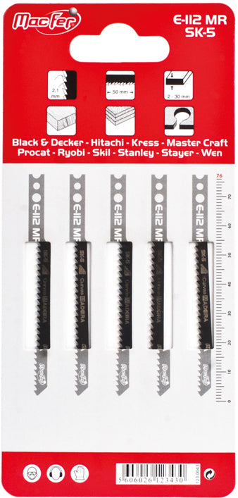 Macfer (E-112MR) SK5 Jigsaw Blade