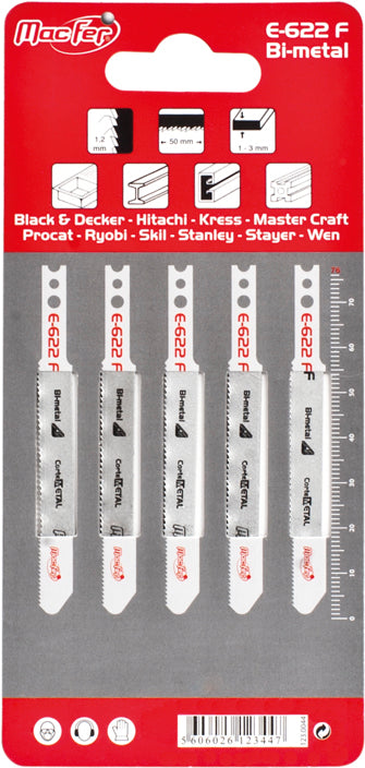 Macfer (E-622F) Bi-Metal Jigsaw Blade