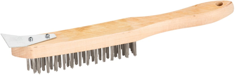 Steel Brush With Wooden Handle And Scraper (EAMMR-I)