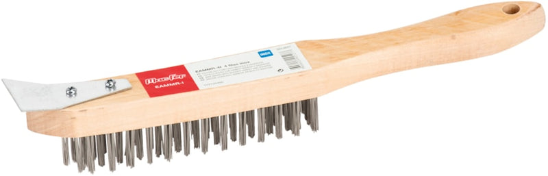 Steel Brush With Wooden Handle And Scraper (EAMMR-I)