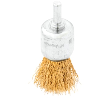 Escova de aço revestida a latão com haste (EAPB-OL) - 30 mm