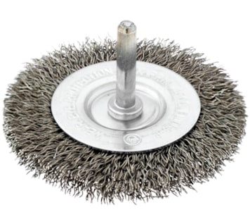 Escova de roda em aço com haste (EAPC-OI) - 75 mm