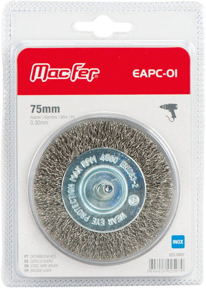 Steel Catrabucha With Circular Pin, Corrugated Stainless Steel Wire (EAPC-OI-BL)