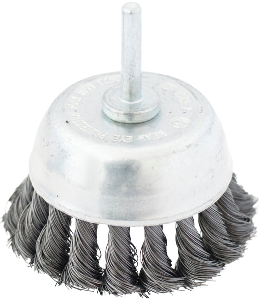 Macfer (EAPT-R) Steel Cup Brush with Shank, Twisted Wire