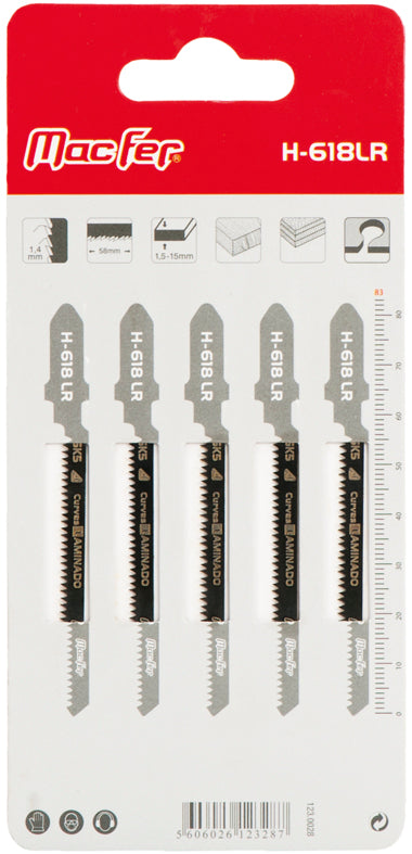 Macfer (H-618LR) SK5 Jigsaw Blade