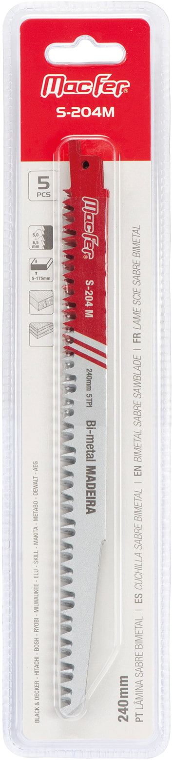 Hoja de sable bimetálica (S-204M)