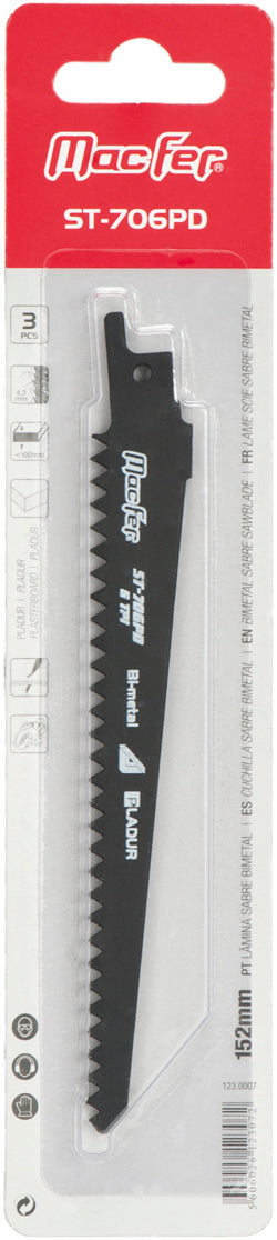Macfer (ST-706PD) Bi-Metal Reciprocating Saw Blade
