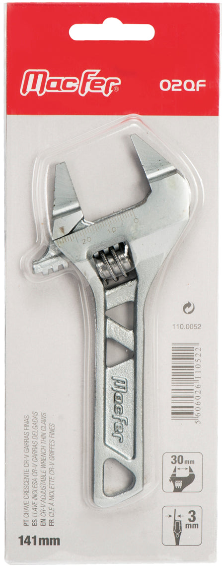 Chave Crescente Cr-V Garras Finas Macfer (02QF)