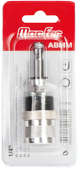 Adaptador sextavado para bits magnético com regulador & mola (ABMM)