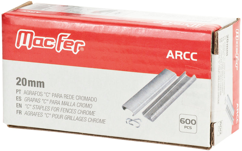 Agrafos "C" para Rede Cromado Macfer (ARCC)