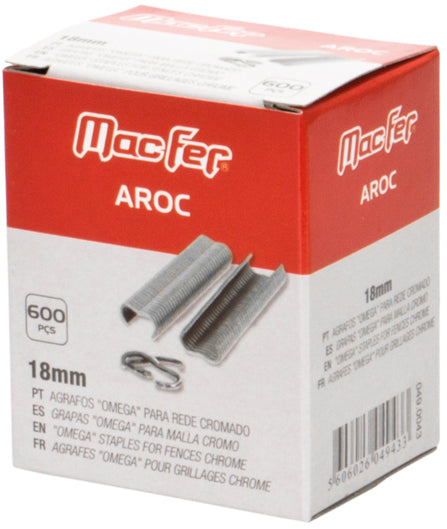 Agrafos "Omega" para Rede Cromado Macfer (AROC)