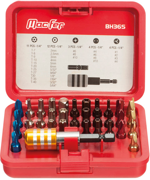 Juego de puntas hexagonales Macfer (BH36S)