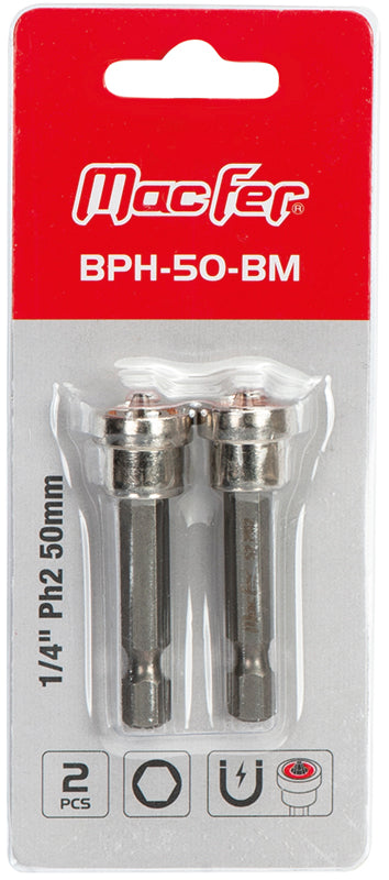 Bit Sextavado Phillips com Batente Magnético Macfer (BPh-50-BM)