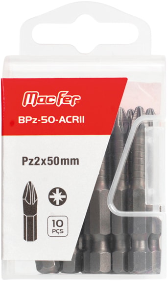 Bit sextavado pozidriv Torsion (BPz-50-ACRII)
