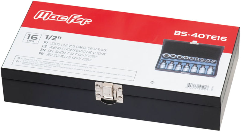 Juego de llaves de vaso Torx Cr-V (BS-40TE16)