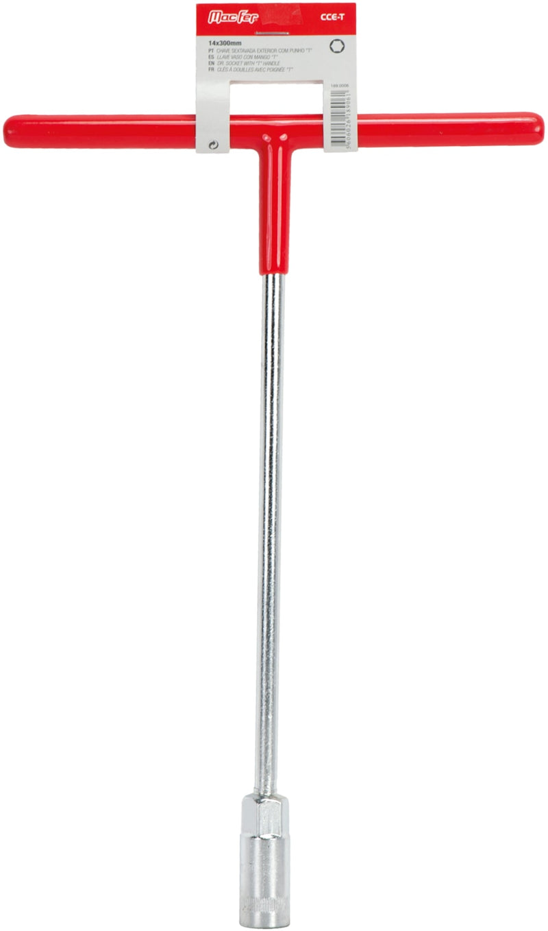 Chave sextavada exterior com punho "T" (CCE-T)