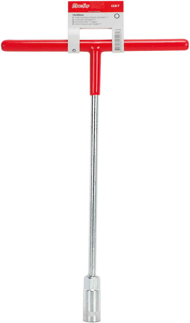Chave Sextavada Exterior com Punho "T" Macfer (CCE-T)