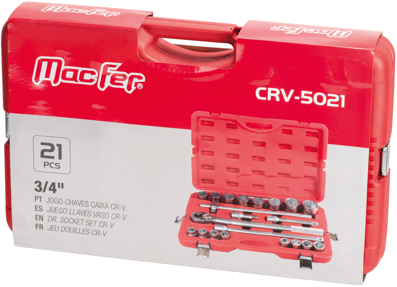 Macfer (CRV-5021) Cr-V Socket Set