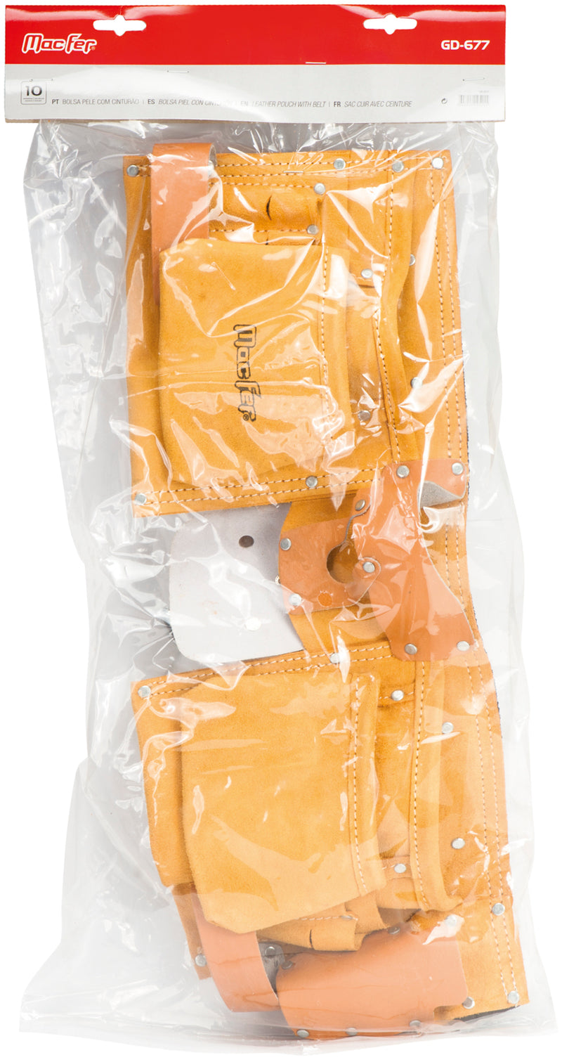 Macfer (GD-677) Leather Pouch with Belt