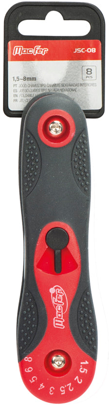 Juego de llaves hexagonales plegables Macfer (JSC-08)