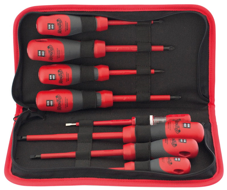 Juego de destornilladores para electricista (VDE, de cabeza plana, PH y PZ) (MC-15)