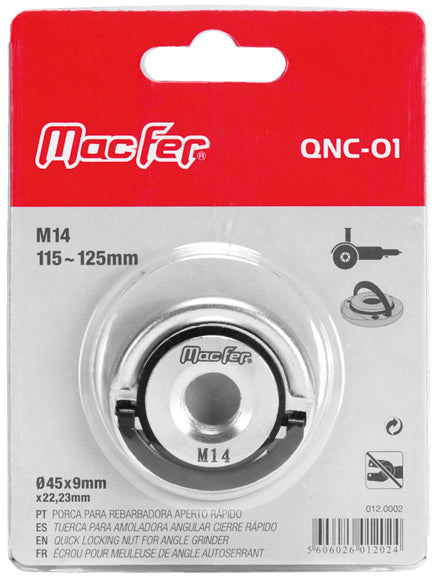 Macfer (QCN-01) Quick-Release Angle Grinder Nut