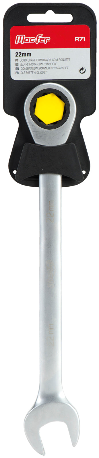 Llave combinada de carraca Macfer (R71) Cr-V
