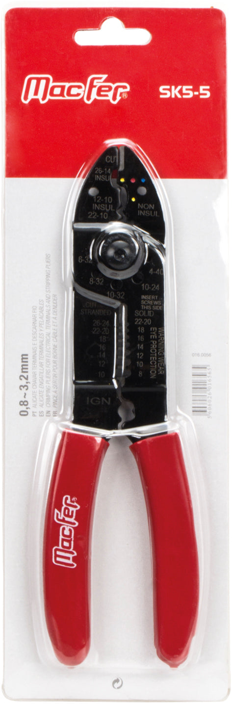 Macfer (SK5-5) Terminal Crimping and Wire Stripping Pliers