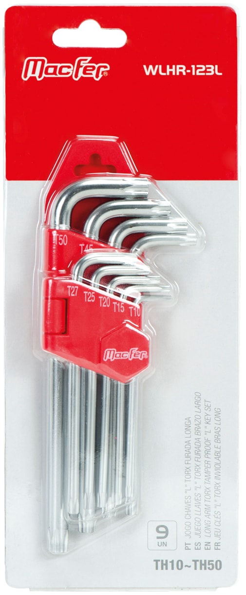 Set Of Long "L" Shaped Torx Wrenches (WLHR-123L)