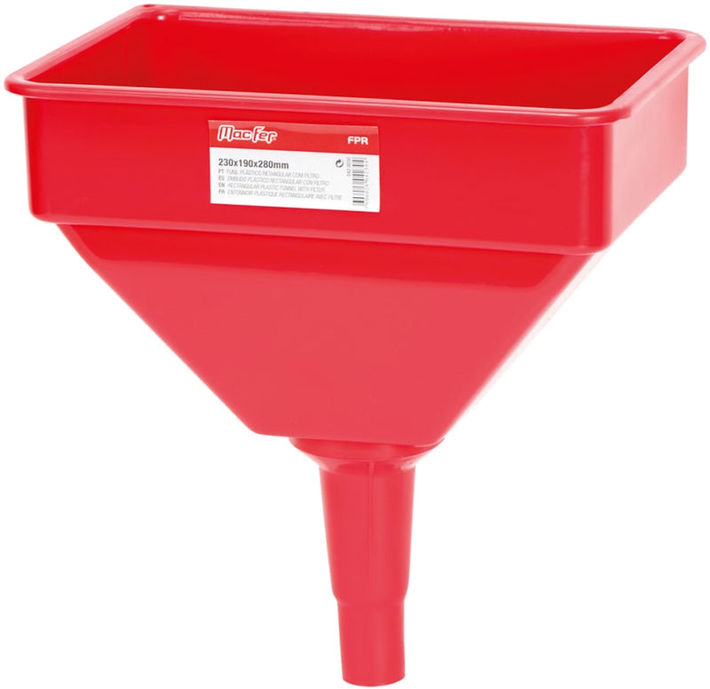 Rectangular Plastic Funnel With Filter (FPR)