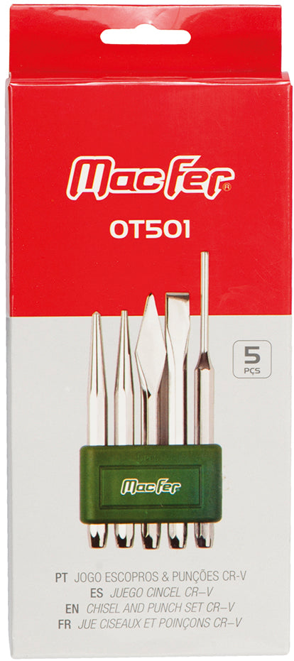 Macfer (OT501) Cr-V Chisel & Punch Set