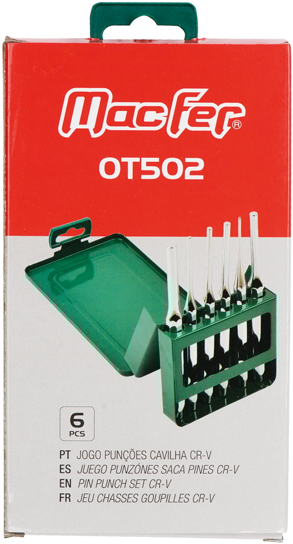 Juego de punzones para espigas de cromo-vanadio (OT502)