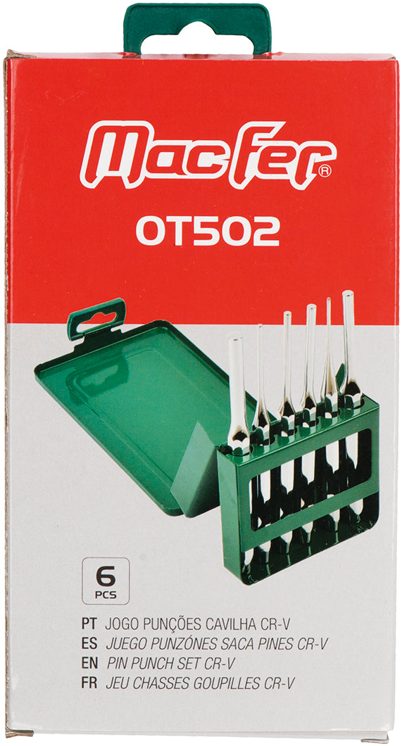 Macfer (OT502) Cr-V Pin Punch Set