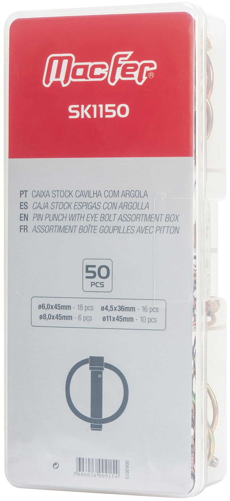 Caixa Stock Cavilha com Argola Macfer (SK1150)