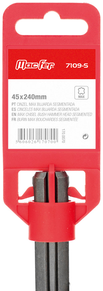 Macfer (7109-S) SDS-Max Segmented Bush Hammer Chisel
