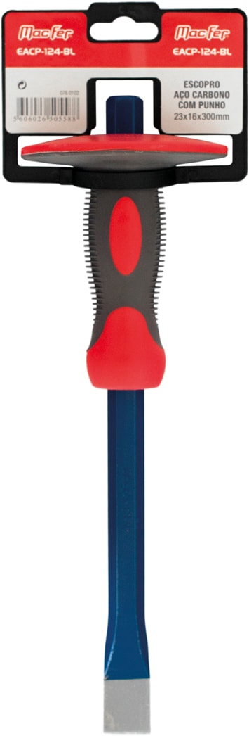 Escopro aço carbono com punho (EACP-124-BL)