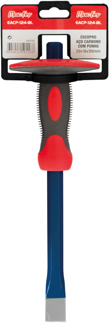 Macfer (EACP-124-BL) Carbon Steel Chisel with Grip