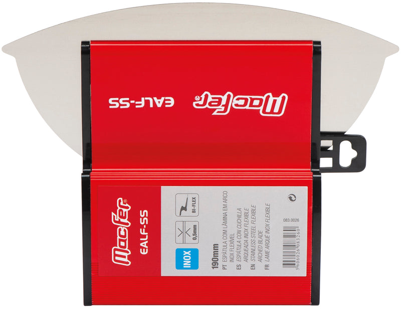 Macfer (EALF-SS) Trowel with Flexible Stainless Steel Curved Blade