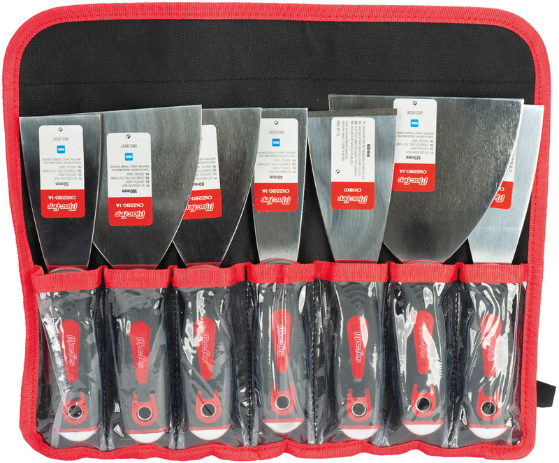 Jogo Betumadeiras Inox e Raspador com Bolsa Macfer (JBR-CN01)