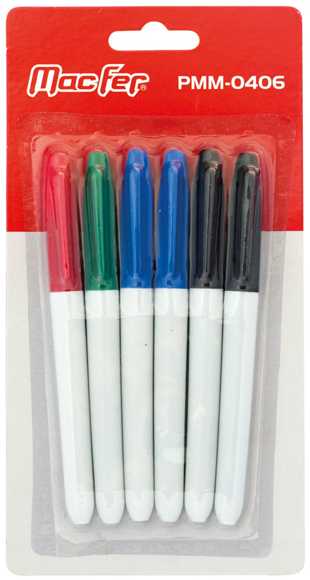 Juego de mini marcadores permanentes Macfer (PMM-0406)