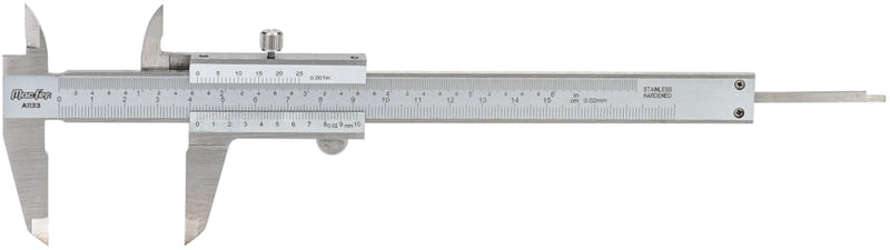 Calibrador analógico de acero inoxidable con doble escala (A1133)