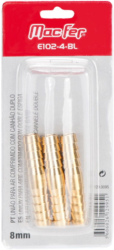 Compressed Air Union With Double Cannon (E102-4-BL)
