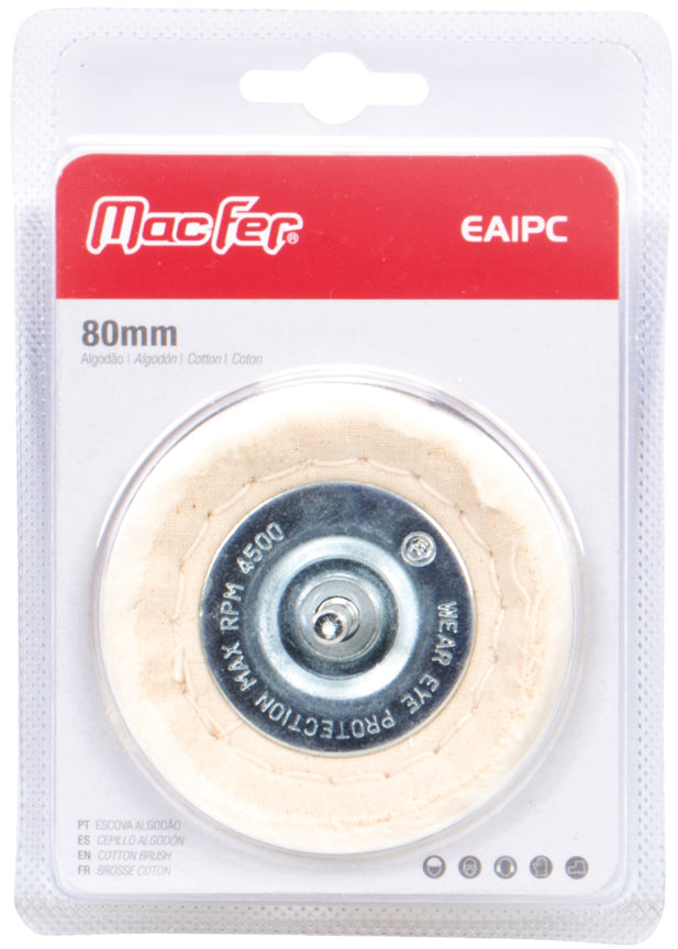 Escova Algodão com Perno Circular Macfer (EAIPC)