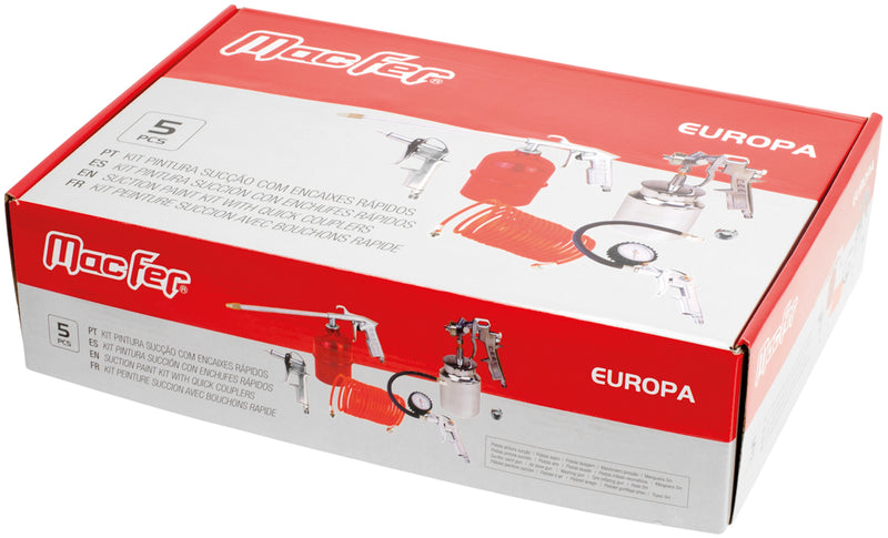 Macfer (EUROPA) Suction Feed Paint Kit with Quick Couplers