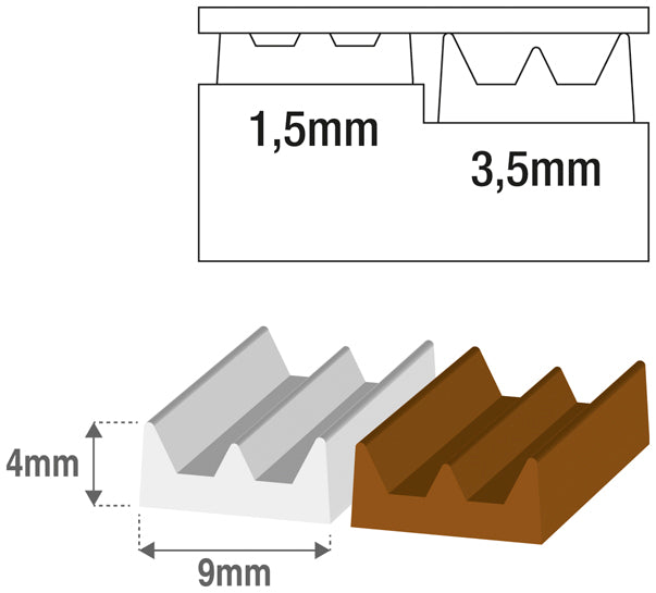 Macfer (FCE) "E" Profile Draught Seal Tape