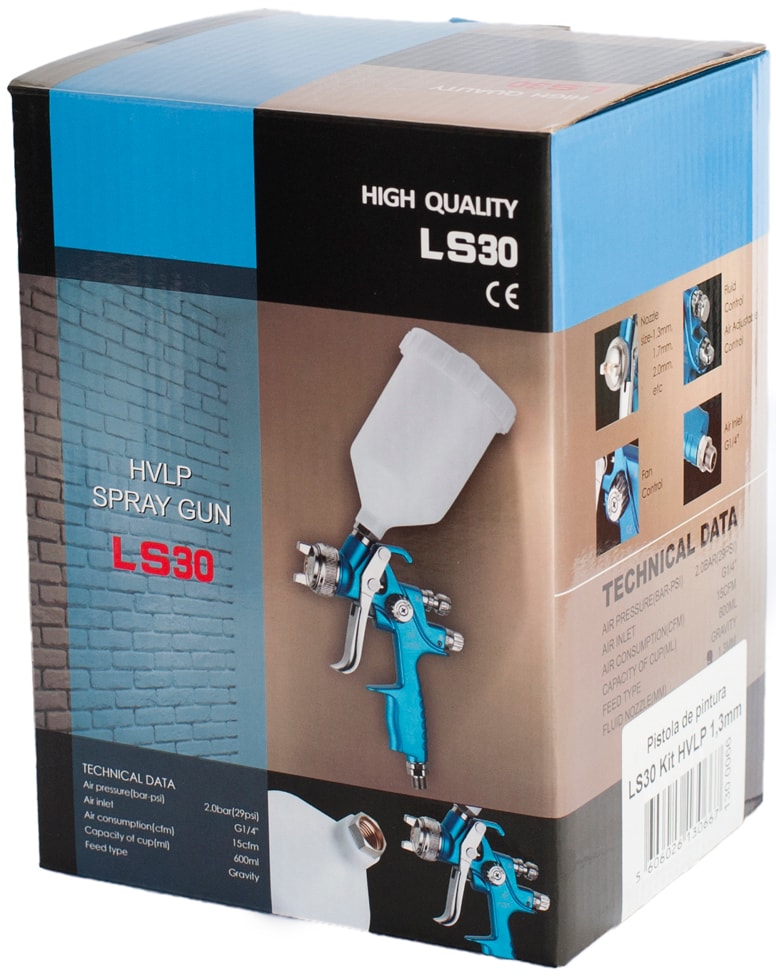 Pistola pintura gravidade HVLP (LS30)