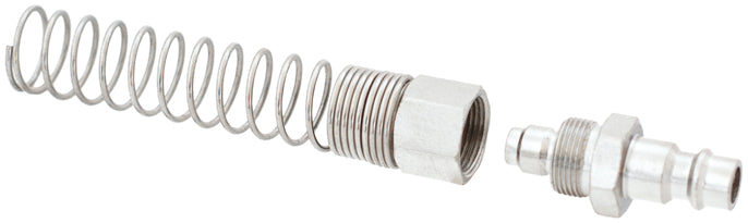Enchufe de aire comprimido Macfer (SE1-PP-BL) con racor para manguera y muelle